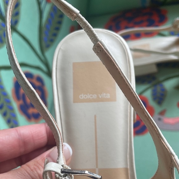 Dolce Vita Cream Slingback Heels - Picture 2 of 8